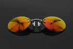 Fashion Clip On Nose Sunglasses Men Vintage Mini Round Sun Glasses