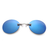 Fashion Clip On Nose Sunglasses Men Vintage Mini Round Sun Glasses