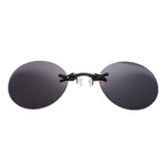 Fashion Clip On Nose Sunglasses Men Vintage Mini Round Sun Glasses