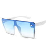 Flat Top Oversize Square Sunglasses