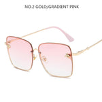 Luxury Square Bee Sunglasses Women  Retro Brand