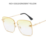 Luxury Square Bee Sunglasses Women  Retro Brand