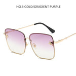 Luxury Square Bee Sunglasses Women  Retro Brand