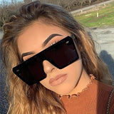 Flat Top Oversize Square Sunglasses