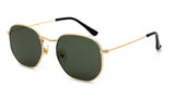 Kachawoo vintage gold sunglasses men square metal frame