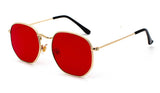 Kachawoo vintage gold sunglasses men square metal frame