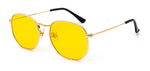 Kachawoo vintage gold sunglasses men square metal frame